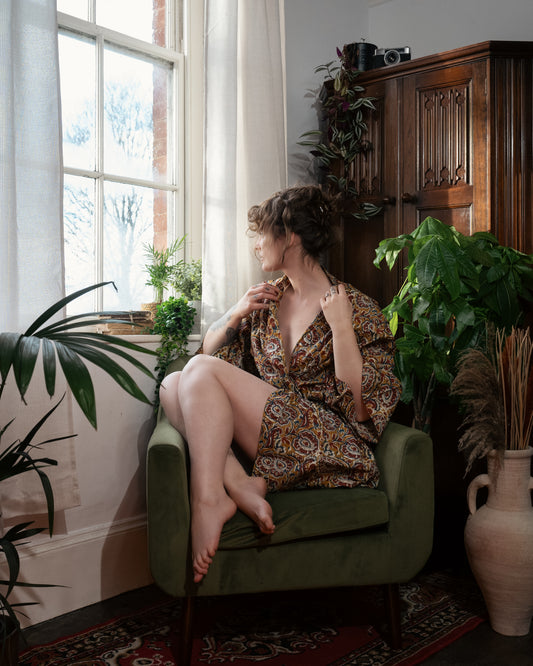 Short Kimono | Mustard Meadow